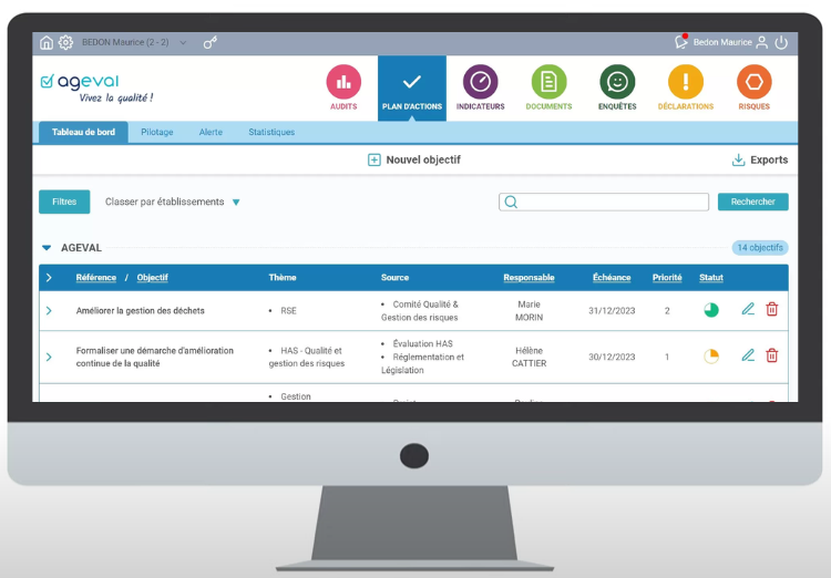 Ageval, logiciel de gestion de la QHSE